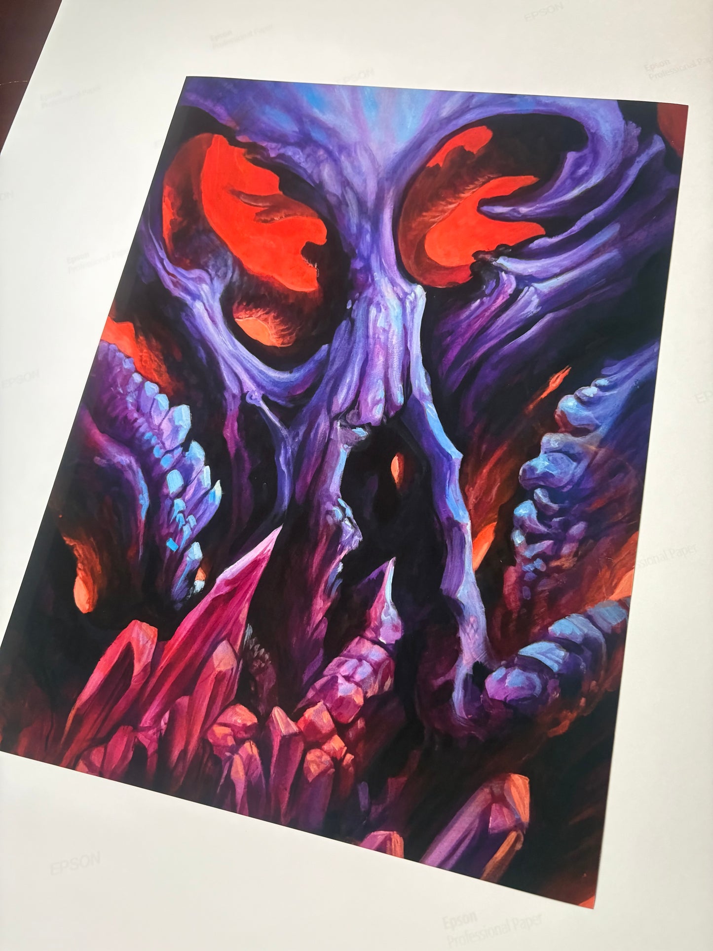 Purple BioSkull 11x14 print