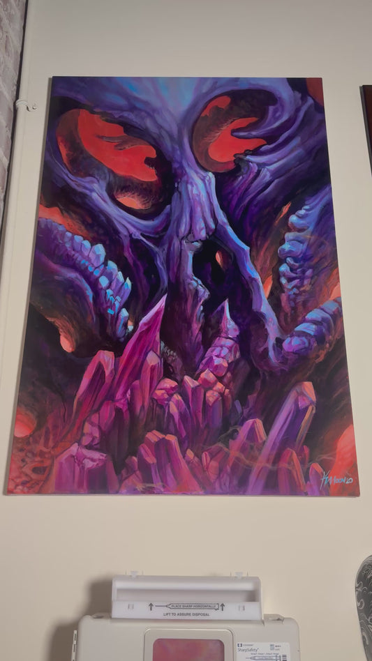 Purple BioSkull 11x14 print